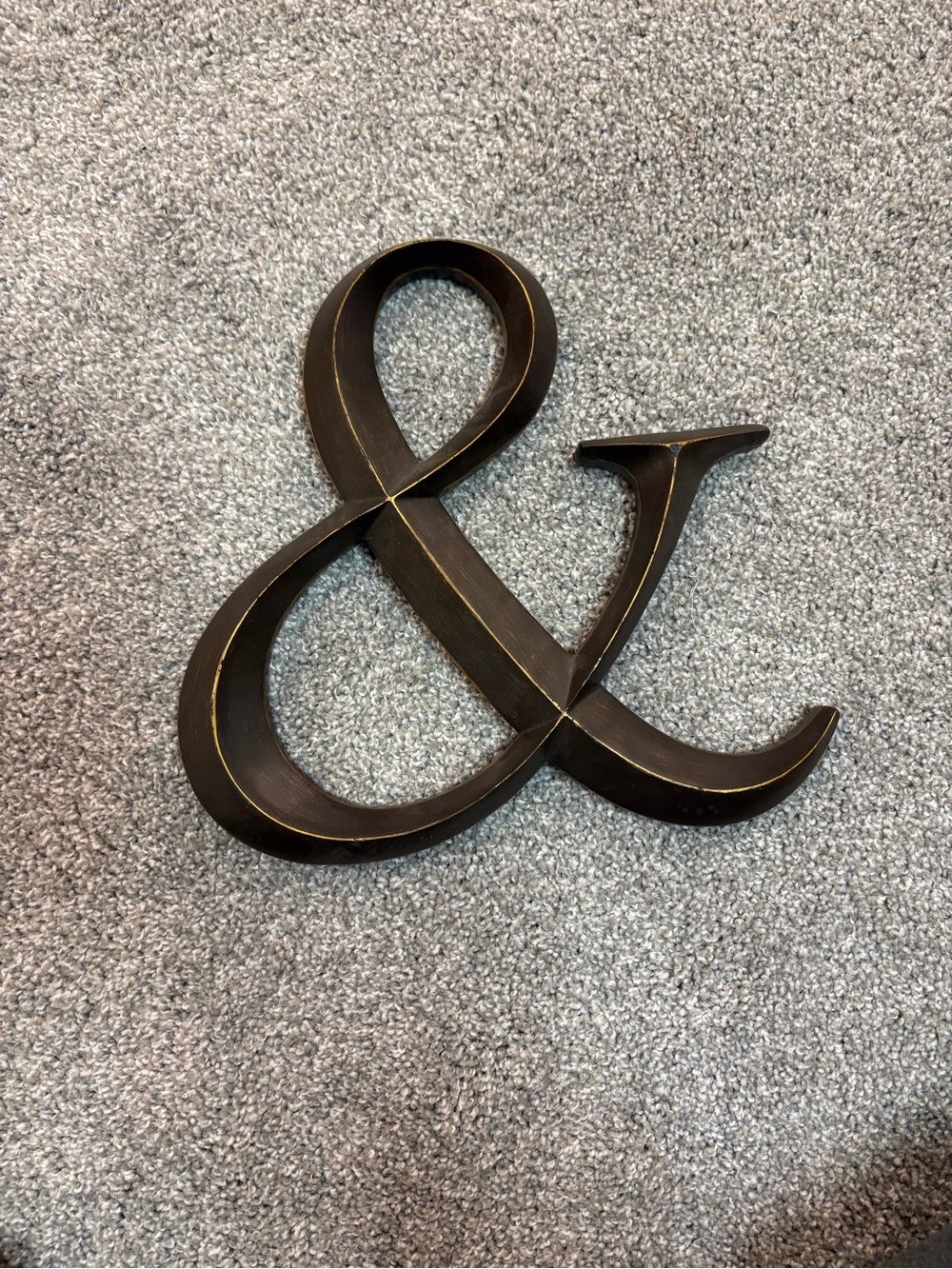 Decorative Ampersand Wall Art in Bronze Finish
